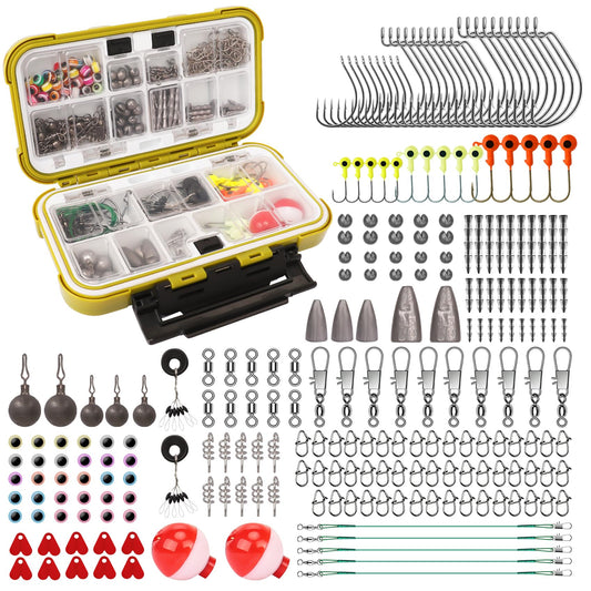 TRUSCEND® Fishing Lures Accessories Kit with Tackle Box - 255pcs