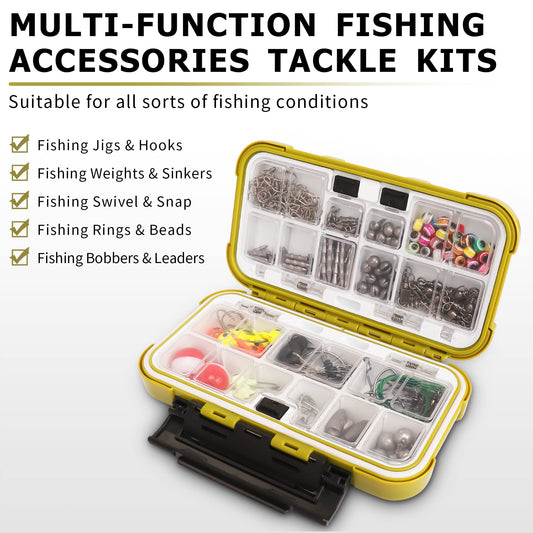 TRUSCEND® Fishing Lures Accessories Kit with Tackle Box - 255pcs