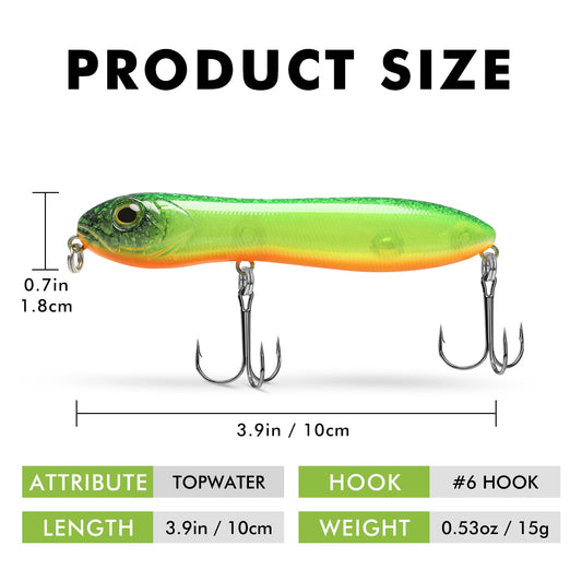 TRUSCEND® Topwater Snakehead Pencil Fishing Lure