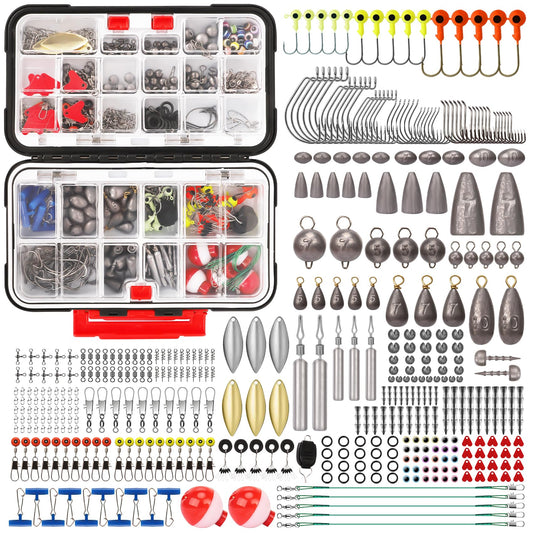 TRUSCEND® Fishing Lures Accessories Kit with Tackle Box - 403pcs