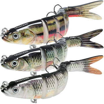 TRUSCEND Fishing Lures 8 Segmented Jointed Swimbait - Truscend Fishing