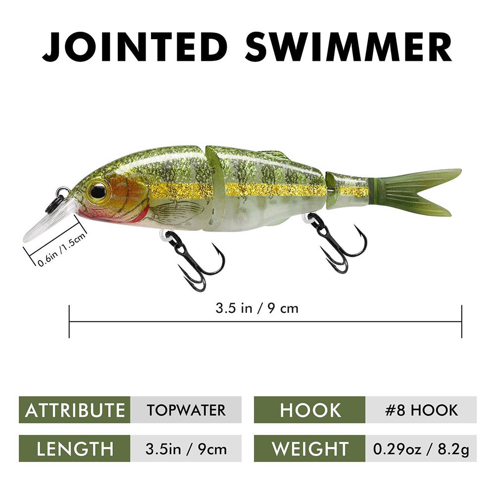 TRUSCEND Metal Jointed Swimbait Floating Bass Fishing Lure - Truscend Fishing