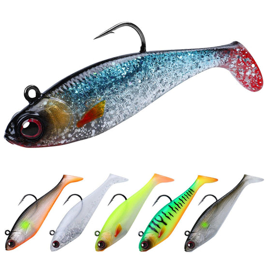 TRUSCEND Paddle Tail Swimbait with Pre-rigged Jig Head - Truscend Fishing