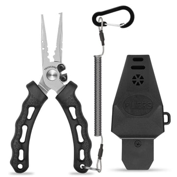TRUSCEND Stainless Fishing Pliers Set with Sheath Lanyard - Truscend Fishing